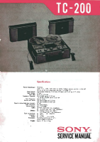 Sony TC-200 - Service Manual 